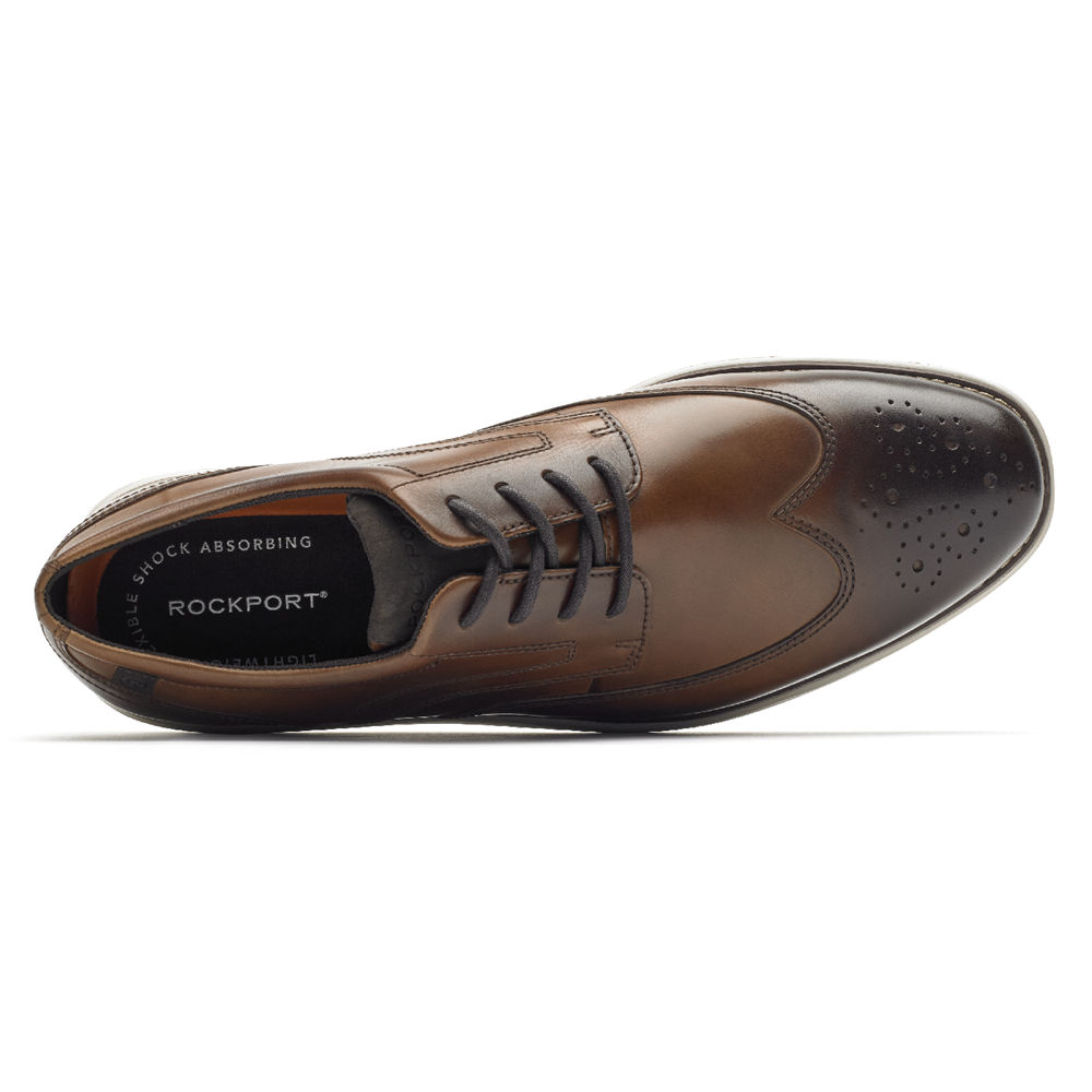 Rockport Mens Oxfords Brown - Garett Wingtip - UK 187-YJIWBG